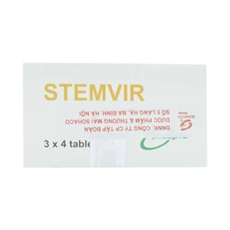 Thuốc Stemvir Incepta hỗ trợ điều trị nhiễm HIV-1 (3 vỉ x 4 viên)