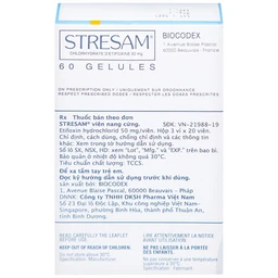 Thuốc Stresam Biocodex điều trị các biểu hiện dạng tâm thể của lo âu (3 vỉ x 20 viên)
