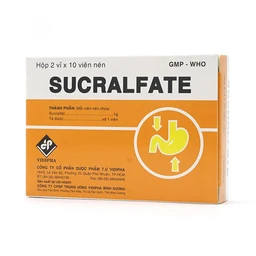 Thuốc Sucralfate Vidipha điều trị loét tá tràng - dạ dày (2 vỉ x 10 viên)