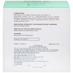 Hỗn dịch Sucrate Gel Istituto Biochimico Italiano điều trị loét dạ dày - tá tràng (30 gói x 5ml)
