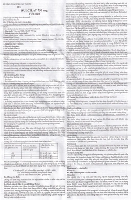 Thuốc Sulcilat 750mg Atabay điều trị các bệnh nhiễm khuẩn (1 vỉ x 10 viên)