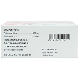 Thuốc Sulfaganin 500 Mekophar điều trị tiêu chảy cấp (10 vỉ x 10 viên)
