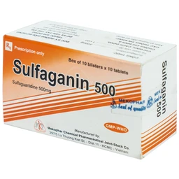 Thuốc Sulfaganin 500 Mekophar điều trị tiêu chảy cấp (10 vỉ x 10 viên)