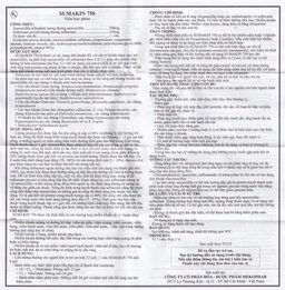 Thuốc Sumakin 750 Mekophar điều trị viêm tai giữa, viêm xoang (2 vỉ x 7 viên)