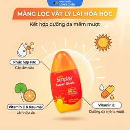 Sữa chống nắng Sunplay Super Block SPF50 Rohto ngăn sạm da và bảo vệ vượt trội (30g) 3