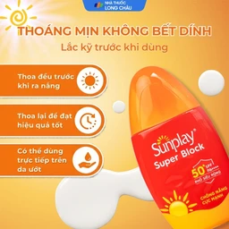 Sữa chống nắng Sunplay Super Block SPF50 Rohto ngăn sạm da và bảo vệ vượt trội (30g) 5