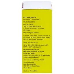 Thuốc bột để hít Symbicort AstraZeneca điều trị hen suyễn (60 liều)