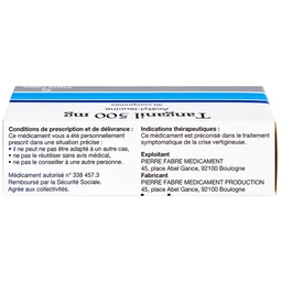 Thuốc Tanganil 500mg Pierre Fabre điều trị cơn chóng mặt (3 vỉ x 10 viên)