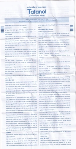 Thuốc Tatanol giảm đau, hạ sốt (10 vỉ x 10 viên)