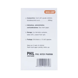 Thuốc Tatridat 300mg Phil dùng làm tan sỏi mật giàu Cholesterol, điều trị xơ gan (6 vỉ x 10 viên)