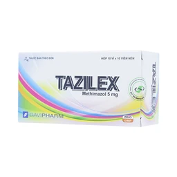Thuốc Tazilex Davipharm điều trị trước khi phẫu thuật tuyến giáp (10 vỉ x 10 viên) 