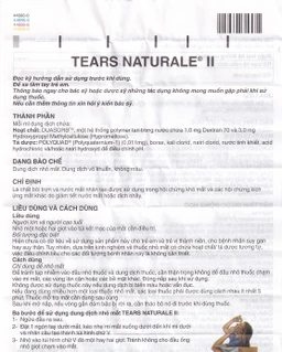 Thuốc nhỏ mắt Tears Naturale II Alcon giảm tiết nước mắt hoặc dịch nhầy (15ml)