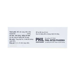 Thuốc Tenricy 0.5mg Phil điều trị triệu chứng phì đại tuyến tiền liệt lành tính (3 vỉ x 10 viên)