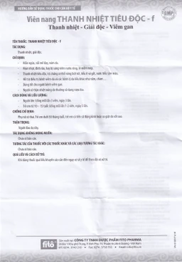 Thuốc Thanh Nhiệt Tiêu Độc-F điều trị mẩn ngứa, mày đay (40 viên)