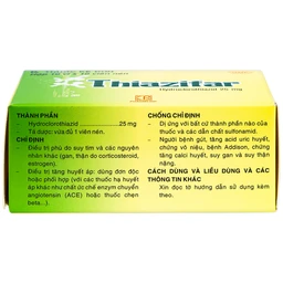 Thuốc Thiazifar Pharmedic điều trị suy tim, tăng huyết áp (10 vỉ x 10 viên) 