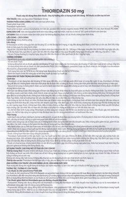 Thuốc Thioridazin 50mg Danapha điều trị bệnh tâm thần phân liệt (100 viên)