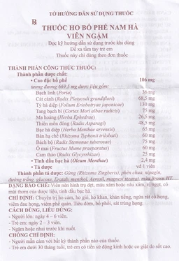 Viên ngậm ho Bổ Phế Nam Hà tiêu đờm, bổ phổi, sát trùng họng (2 vỉ x 12 viên)