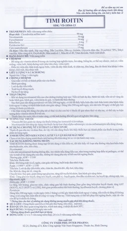 Thuốc Tmi Roitin bổ sung các vitamin nhóm B (24 vỉ x 5 viên)