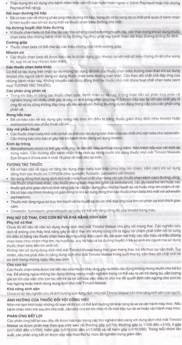 Dung dịch nhỏ mắt Timolol Maleate Eye Drops 0.5% Alcon điều trị tăng nhãn áp (5ml)