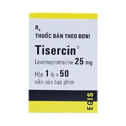 Thuốc Tisercin 25mg Egis điều trị loạn thần (1 lọ x 50 viên)