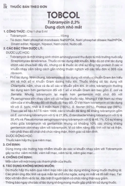 Thuốc nhỏ mắt Tobcol Dược 3-2 điều trị viêm mi mắt, viêm kết mạc (5ml)