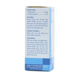 Thuốc nhỏ mắt Tobcol Dược 3-2 điều trị viêm mi mắt, viêm kết mạc (5ml)