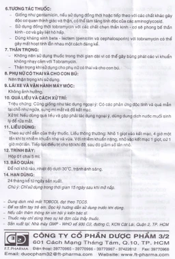 Thuốc nhỏ mắt Tobcol Dược 3-2 điều trị viêm mi mắt, viêm kết mạc (5ml)