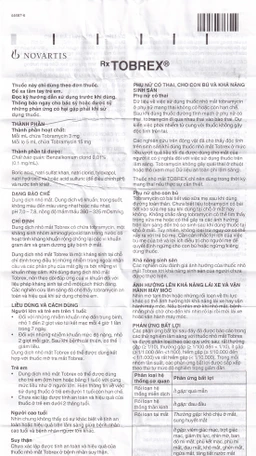 Thuốc nhỏ mắt Tobrex Alcon điều trị nhiễm khuẩn ở mắt (5ml)