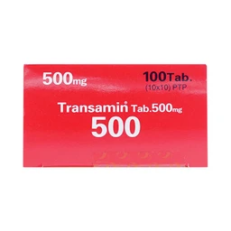 Thuốc Transamin Tab.500mg Daiichi điều trị bệnh bạch huyết, thiếu máu không tái tạo (10 vỉ x 10 viên)