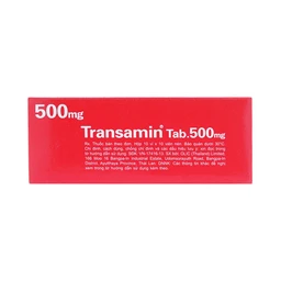 Thuốc Transamin Tab.500mg Daiichi điều trị bệnh bạch huyết, thiếu máu không tái tạo (10 vỉ x 10 viên)
