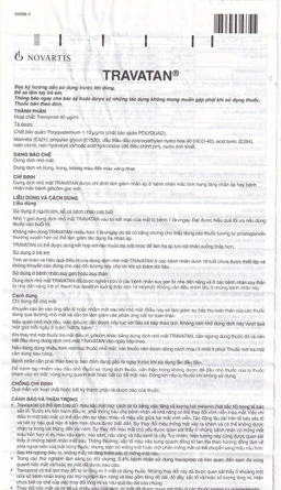 Thuốc nhỏ mắt Travatan Novartis làm giãn nhãn áp (2,5ml)