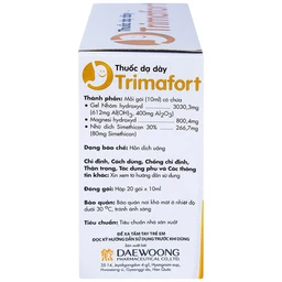 Thuốc dạ dày Trimafort Daewoong điều trị đau dạ dày, ợ nóng, đầy hơi (20 gói x 10ml) 