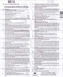 Thuốc Trimetazidine Stella 20mg điều trị đau thắt ngực ổn định (2 vỉ x 30 viên) 