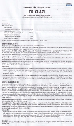 Thuốc Trixlazi DaviPharm bổ sung canxi, magnesi, kẽm và Vitamin D3 (3 vỉ x 10 viên)