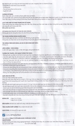 Thuốc Trixlazi DaviPharm bổ sung canxi, magnesi, kẽm và Vitamin D3 (3 vỉ x 10 viên)