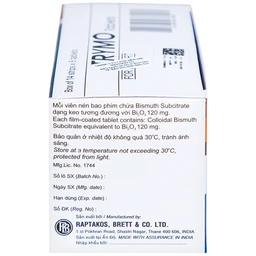 Thuốc Trymo Raptakos điều trị điều trị loét tá tràng, viêm dạ dày (14 vỉ x 8 viên)