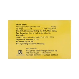 Thuốc Ubiheal 100 Nam Hà điều trị các rối loạn cảm giác do bệnh thần kinh đái tháo đường (5 vỉ x 6 viên)