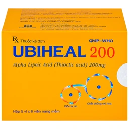 Thuốc Ubiheal 200 Nam Hà điều trị các rối loạn cảm giác  do bệnh thần kinh đái tháo đường (5 vỉ x 6 viên) 5