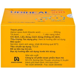 Thuốc Ubiheal 200 Nam Hà điều trị các rối loạn cảm giác  do bệnh thần kinh đái tháo đường (5 vỉ x 6 viên)