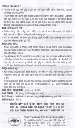 Viên ngậm Uphatin 5mg Uphace điều trị các triệu chứng táo bón (3 vỉ x 10 viên) 