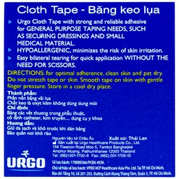 Băng keo lụa Urgosyval 5cmx5m Strong Adhesive Tape băng vết thương trong phẫu thuật và cố định thiết bị y tế