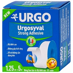 Băng keo lụa Urgosyval 1.25cmx5m Strong Adhesive Tape băng vết thương trong phẫu thuật và cố định thiết bị y tế