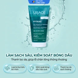 Gel rửa mặt da hỗn hợp Uriage Hyséac Gel Nettoyant 150ml 2