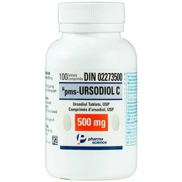 Thuốc Ursodiol C 500mg PharmaScience điều trị xơ gan ứ mật, làm tan sỏi mật (100 viên)