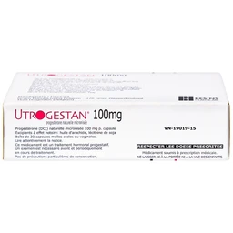 Thuốc Utrogestan 100mg Besins bổ sung nội tiết tố trong bệnh lý sản phụ khoa (2 vỉ x 15 viên)