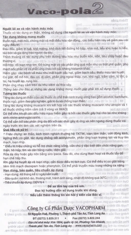 Thuốc Vaco-pola2 Vacopharm điều trị sổ mũi dị ứng, viêm mũi (2 vỉ x 15 viên)