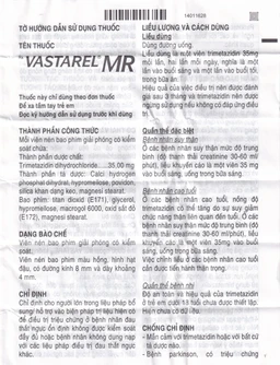 Thuốc Vastarel MR Servier điều trị đau thắt ngực (2 vỉ x 30 viên)