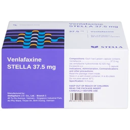 Thuốc Venlafaxine Stella 37.5mg điều trị các cơn trầm cảm nặng (6 vỉ x 10 viên)