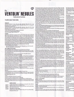 Dung dịch khí dung Ventolin Nebules 2.5mg GSK điều trị, ngăn ngừa co thắt phế quản (6 vỉ x 5 ống)
