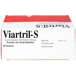 Bột pha uống Viartril-S 1500mg Rottapharm giảm triệu chứng thoái hóa khớp nhẹ và trung bình (30 gói)